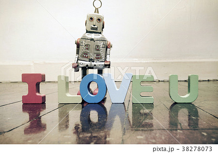 I LOVE U with wooden letters I LOVE U with wooden letters 38278073