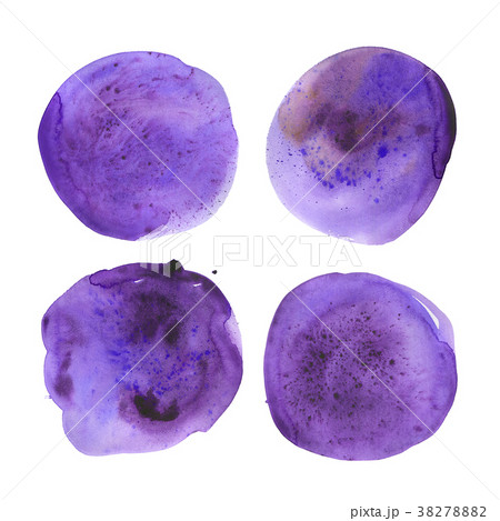 Watercolor set of round ultraviolet spots Watercolor set of round ultraviolet spots 38278882