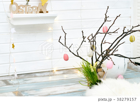 Studio shot of Easter decorations Studio shot of Easter decorations 38279157