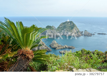 佐多岬展望公園から見た佐多岬灯台 佐多岬展望公園から見た佐多岬灯台 38279757