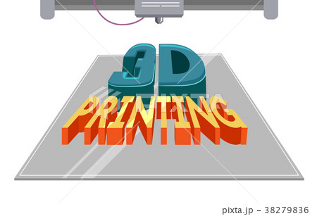 Printing 3D Illustration Printing 3D Illustration 38279836