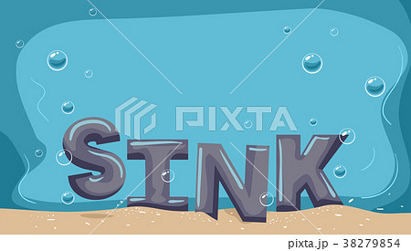 Sink Lettering Illustration Sink Lettering Illustration 38279854
