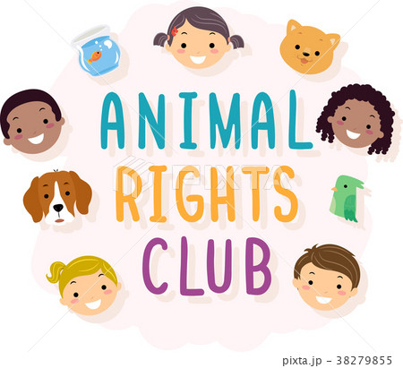 Kids Animal Rights Club Illustration Kids Animal Rights Club Illustration 38279855