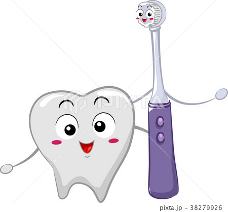 Electric Toothbrush Tooth Mascots Illustration Electric Toothbrush Tooth Mascots Illustration 38279926