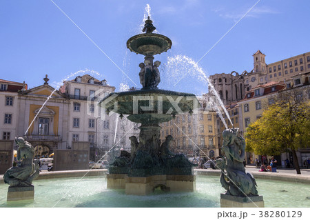 Rossio Square - City of Lisbon - Portugal. Rossio Square - City of Lisbon - Portugal. 38280129