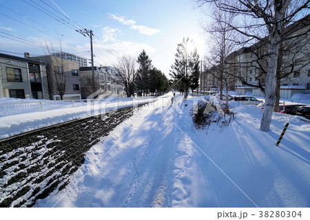 札幌 白石サイクリングロード(白石こころーど南郷通18丁目付近) 札幌 白石サイクリングロード(白石こころーど南郷通18丁目付近) 38280304