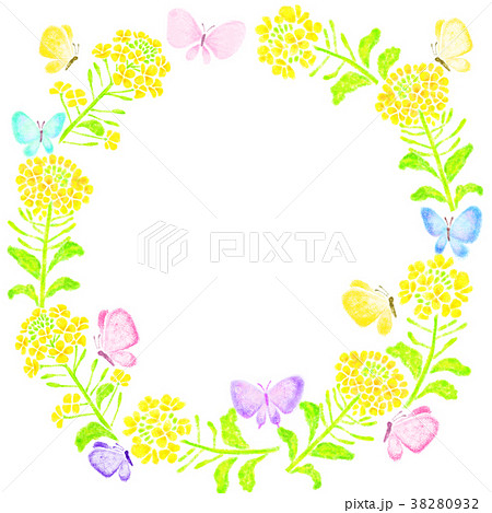 春の花のリースのイラスト素材 38280932 Pixta