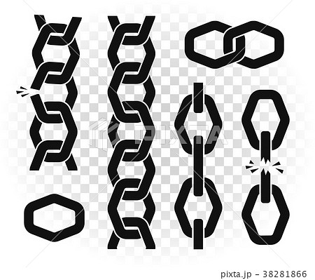 Chain vector template illustration. Vertical metal 38281866
