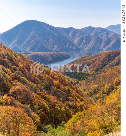 Nakatsugawa gorge from view point Azuma lake line Nakatsugawa gorge from view point Azuma lake line 38282443