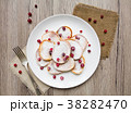 Home made pancakes with cranberries. Flat lay 38282470
