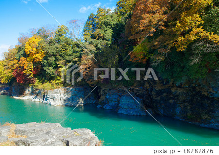 長瀞の紅葉と長瀞ライン下り　 38282876