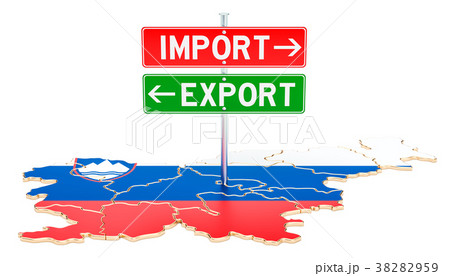 Import and export in Slovenia concept 38282959