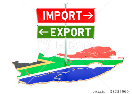 Import and export in South Africa concept 38282960