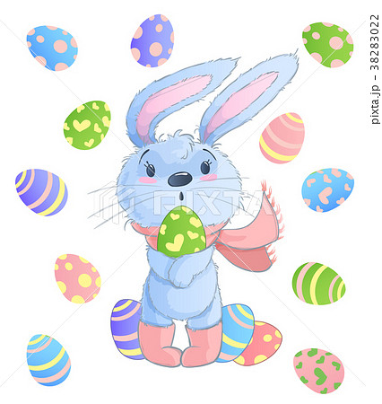 Happy Easter Bunny. Vector illustration clipart Happy Easter Bunny. Vector illustration clipart 38283022