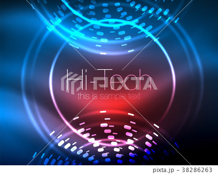Glowing neon dotted shape abstract background Glowing neon dotted shape abstract background 38286263