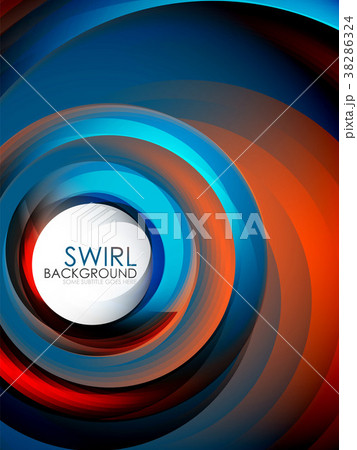 Spiral swirl flowing lines 3d effect abstract 38286324