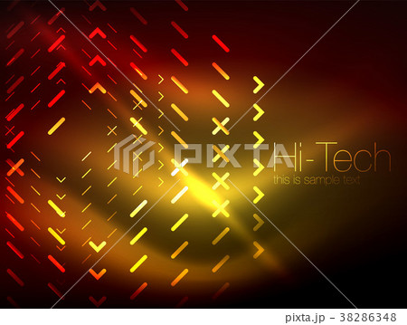 Futuristic neon lights on dark background, digital Futuristic neon lights on dark background, digital 38286348