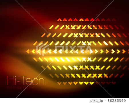 Futuristic neon lights on dark background, digital 38286349