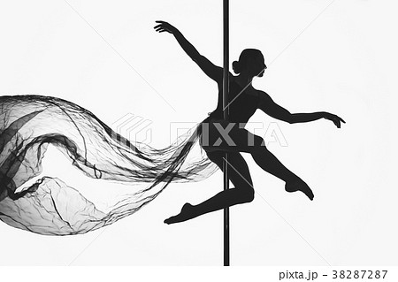 beautiful pole dancer girl silhouette beautiful pole dancer girl silhouette 38287287