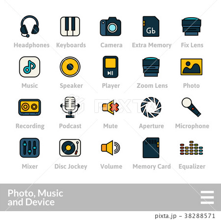 Outline icons thin flat design, modern line stroke Outline icons thin flat design, modern line stroke 38288571