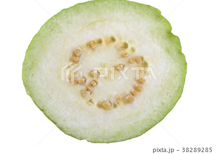 Half guava and on white background Half guava and on white background 38289285