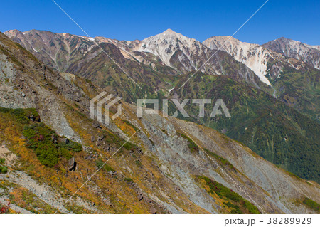 白馬八方尾根の紅葉 長野県白馬村の写真素材 3929