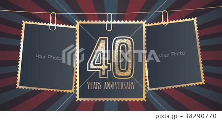 40 years anniversary vector emblem, logo 38290770