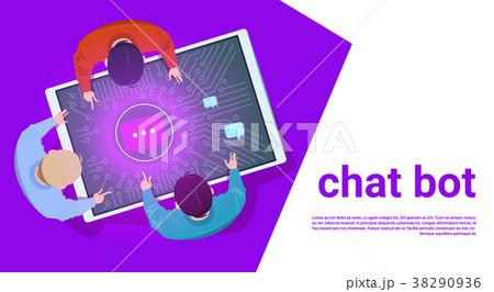 People At Digital Tablet Use Chat Bot Support 38290936