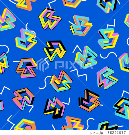 Vector Pattern 80s. Seamless Background.  38291057