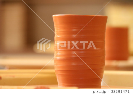 陶芸作品　轆轤　手作り　湯飲み　初心者　陶芸体験 38291471