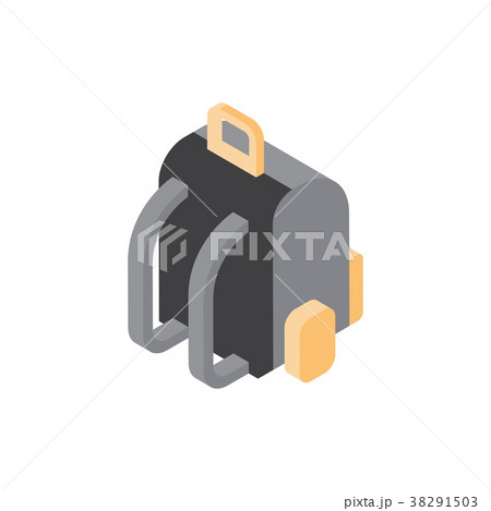 Backpack Hiking Luggage Icon Isometric Isolated Backpack Hiking Luggage Icon Isometric Isolated 38291503