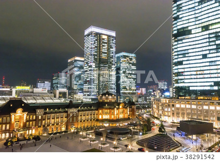 東京駅夜景 38291542