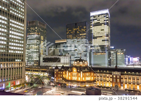 東京駅夜景 東京駅夜景 38291544