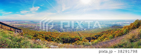 Panoramic view of the Nitra city from Zobor hill Panoramic view of the Nitra city from Zobor hill 38291798
