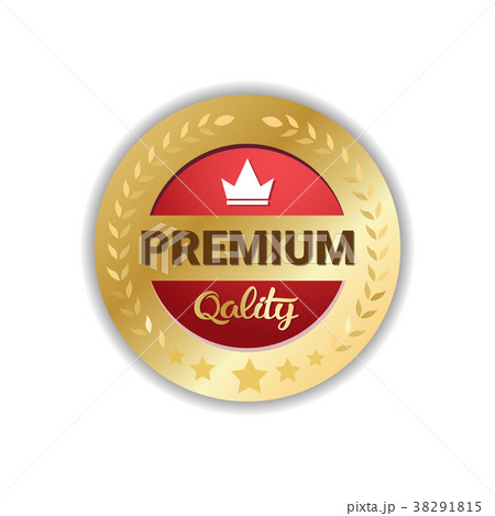Premium Quality Seal Golden Medal Icon Sticker Premium Quality Seal Golden Medal Icon Sticker 38291815