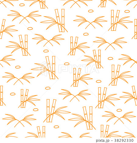 Cute seamless pattern with stones and bamboo Cute seamless pattern with stones and bamboo 38292330