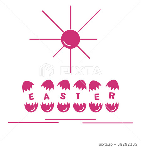 Cute vector illustration with symbols for Easter Cute vector illustration with symbols for Easter 38292335