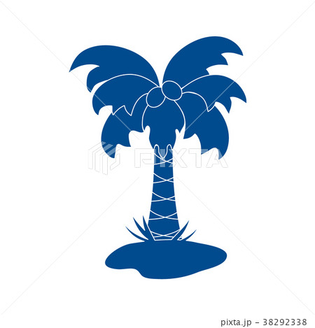 Cute vector icon of the palm tree Cute vector icon of the palm tree 38292338
