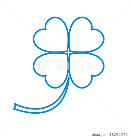Stylized icon of a colored silhouette clover leave 38292576