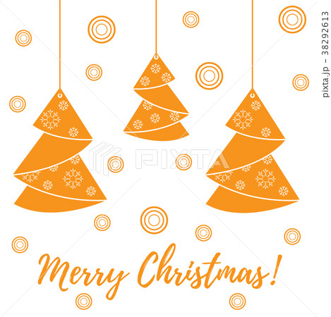 Christmas tree origami folded and hanging on the 38292613