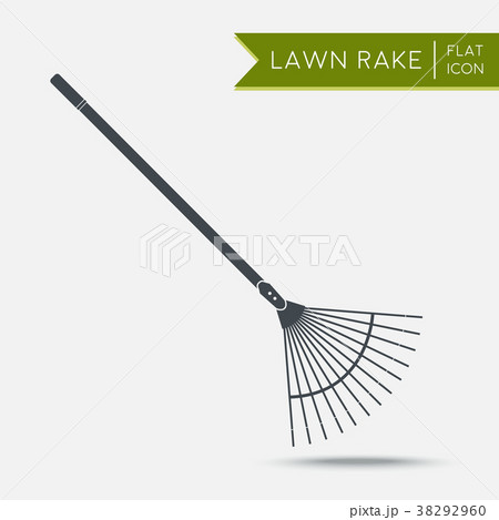Lawn rake icon. Agriculture tool 38292960