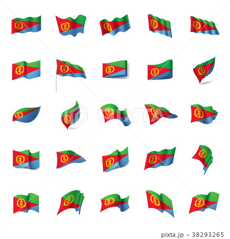Eritrea flag, vector illustration 38293265