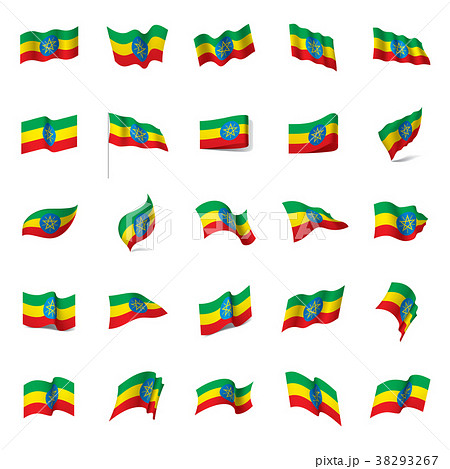 Ethiopia flag, vector illustration 38293267