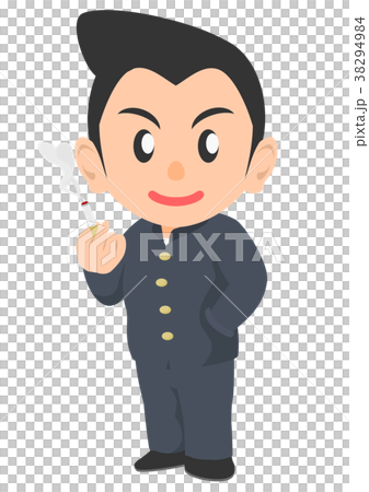 Bad student smoking a cigarette 38294984