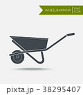 Wheelbarrow icon. Flat. Agriculture tool 38295407