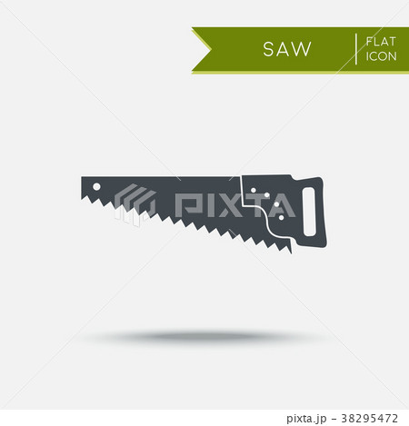 Saw icon. Flat. Agriculture tool Saw icon. Flat. Agriculture tool 38295472