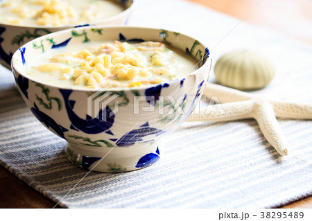 くらげパスタ入りチャウダー 38295489