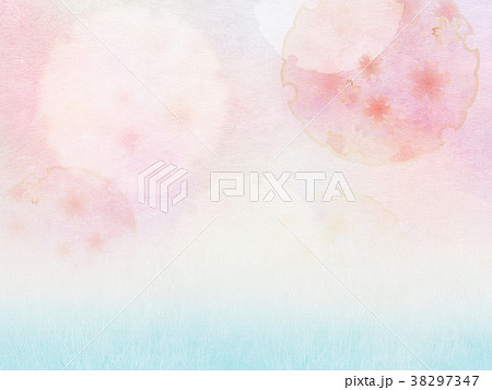 背景-桜-和紙-春 38297347