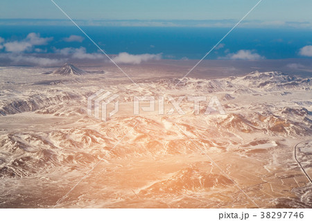 Aerial view mountain winter season  38297746