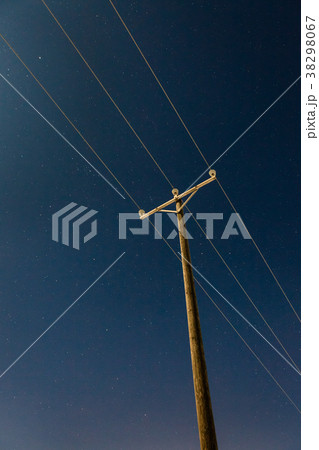 Power lines and night sky 38298067